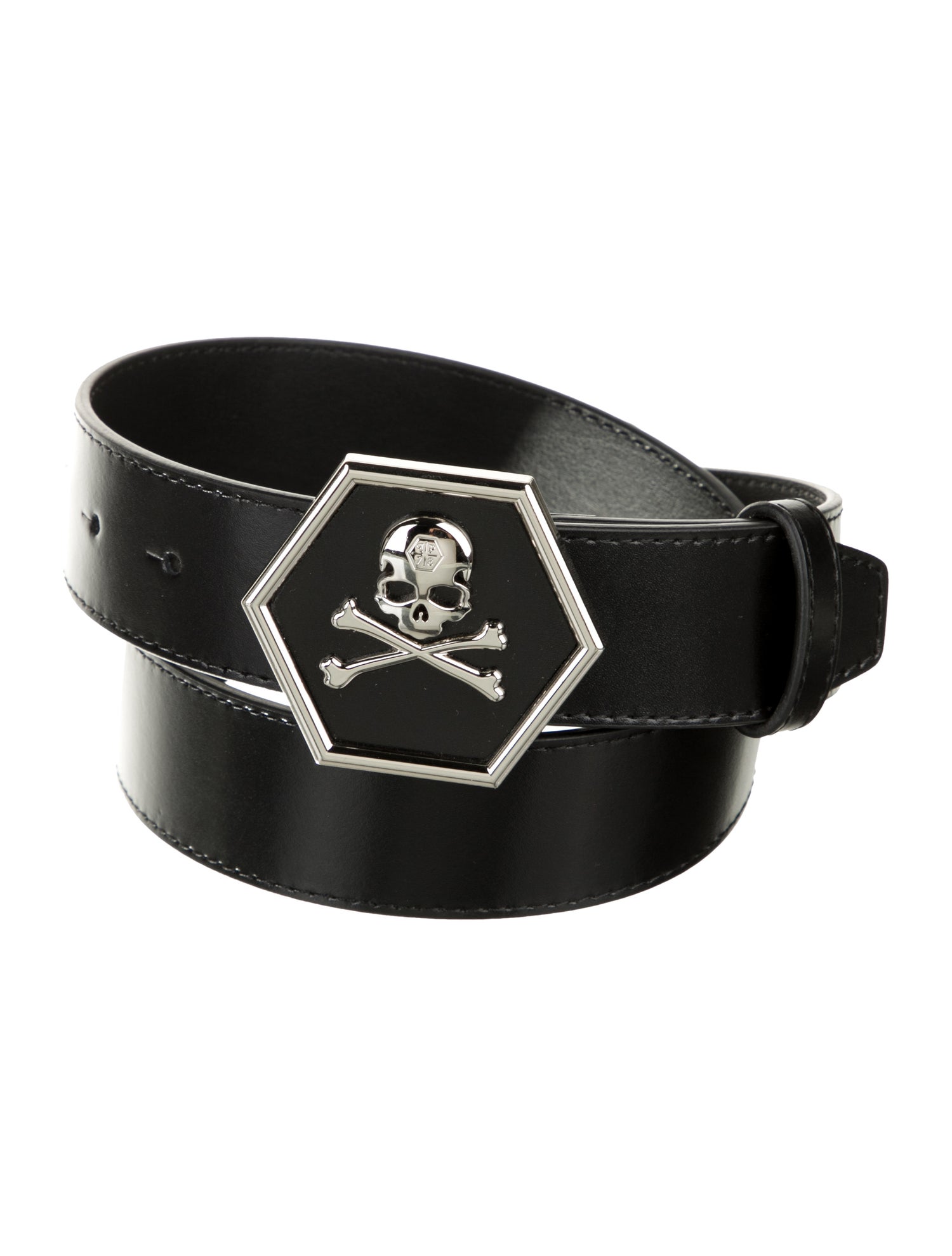 Philipp Plein Leather Waist Belt