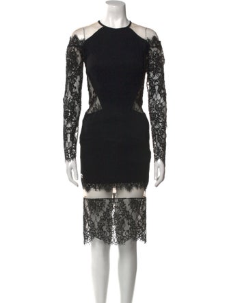 Philipp Plein Lace Pattern Midi Length Dress
