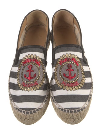 Philipp Plein Canvas Striped Espadrilles