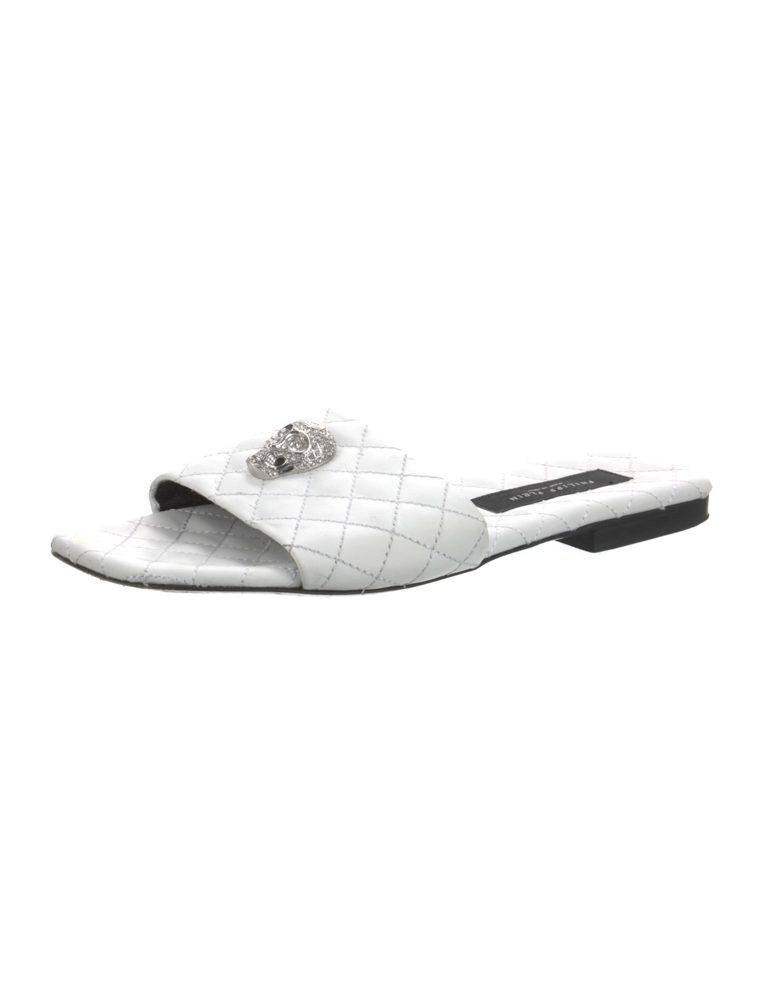 Philipp Plein Leather Slides