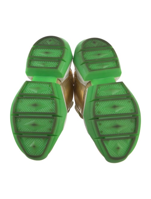 Philipp Plein Leather Colorblock Pattern Sneakers