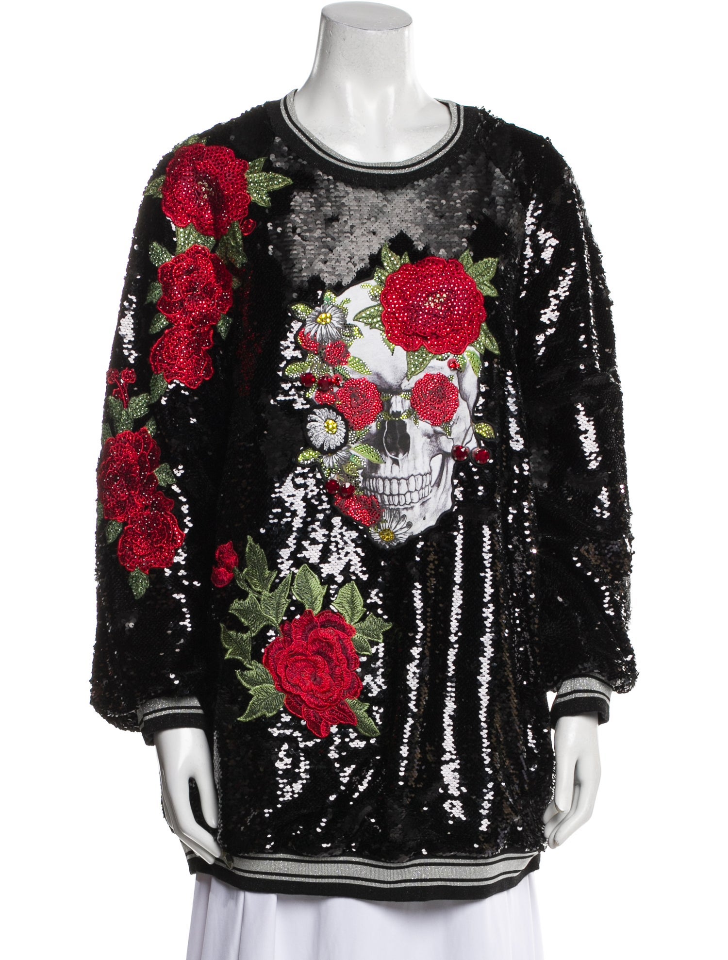 Philipp Plein Graphic Print Scoop Neck Tunic