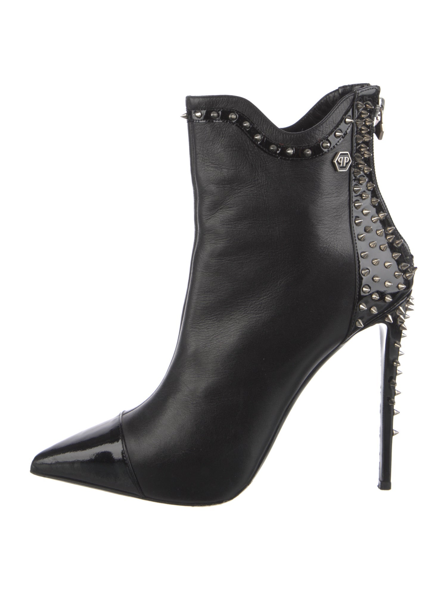 Philipp Plein Leather Lace-Up Boots