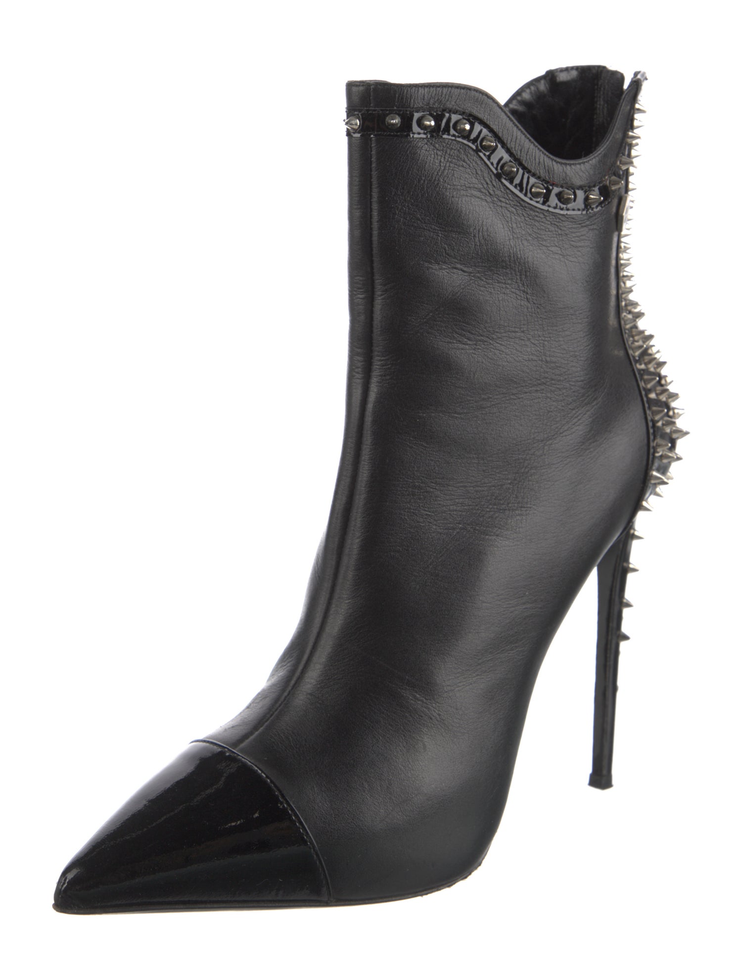 Philipp Plein Leather Lace-Up Boots