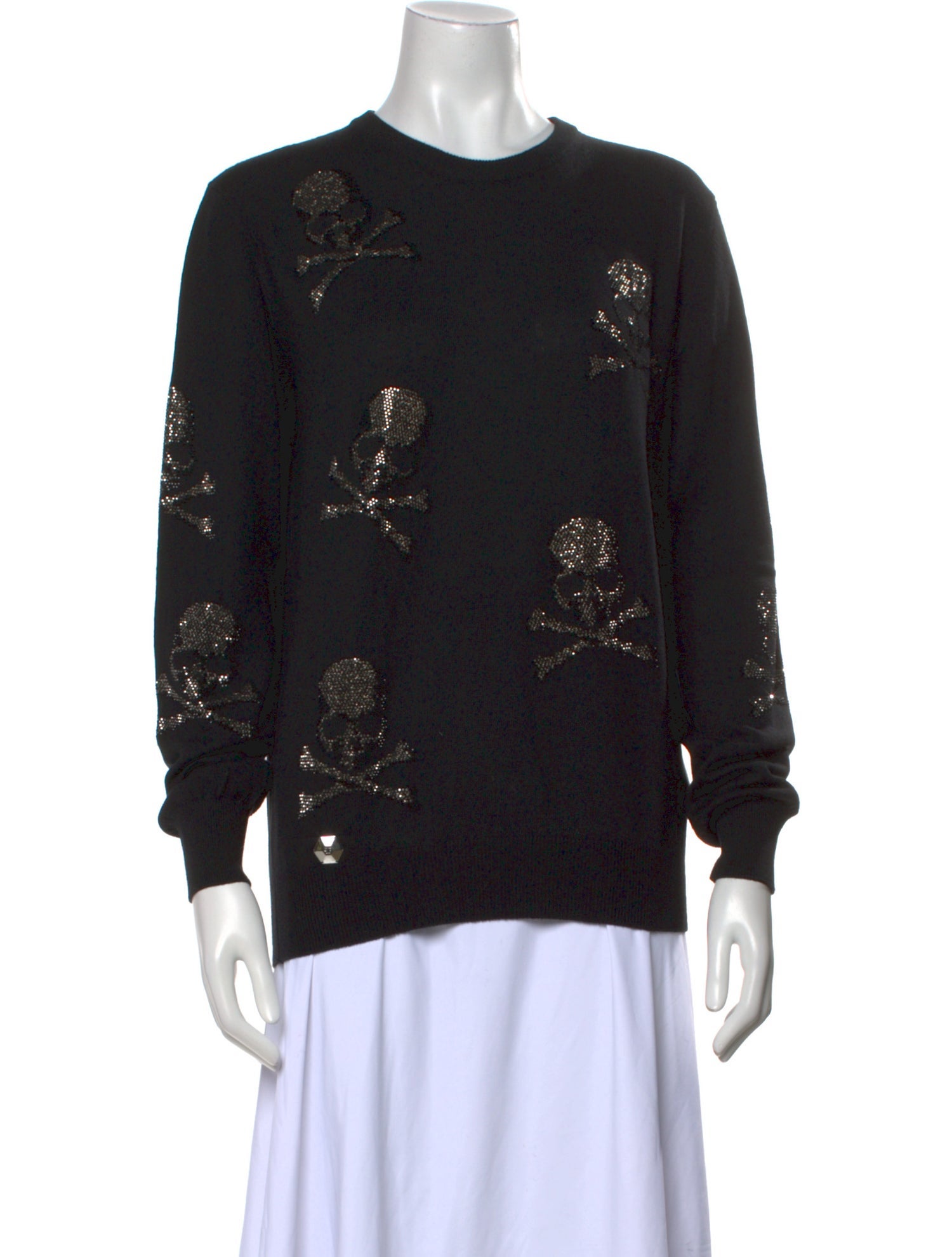 Philipp Plein Wool Graphic Print Sweater