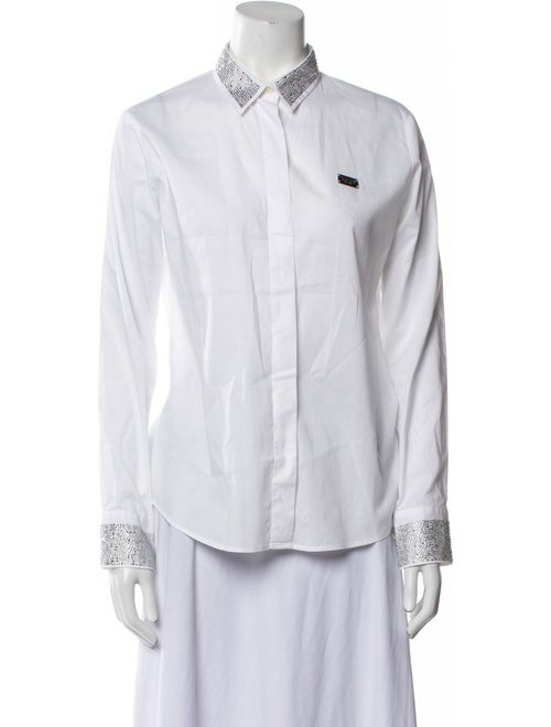 Philipp Plein Long Sleeve Button-Up Top