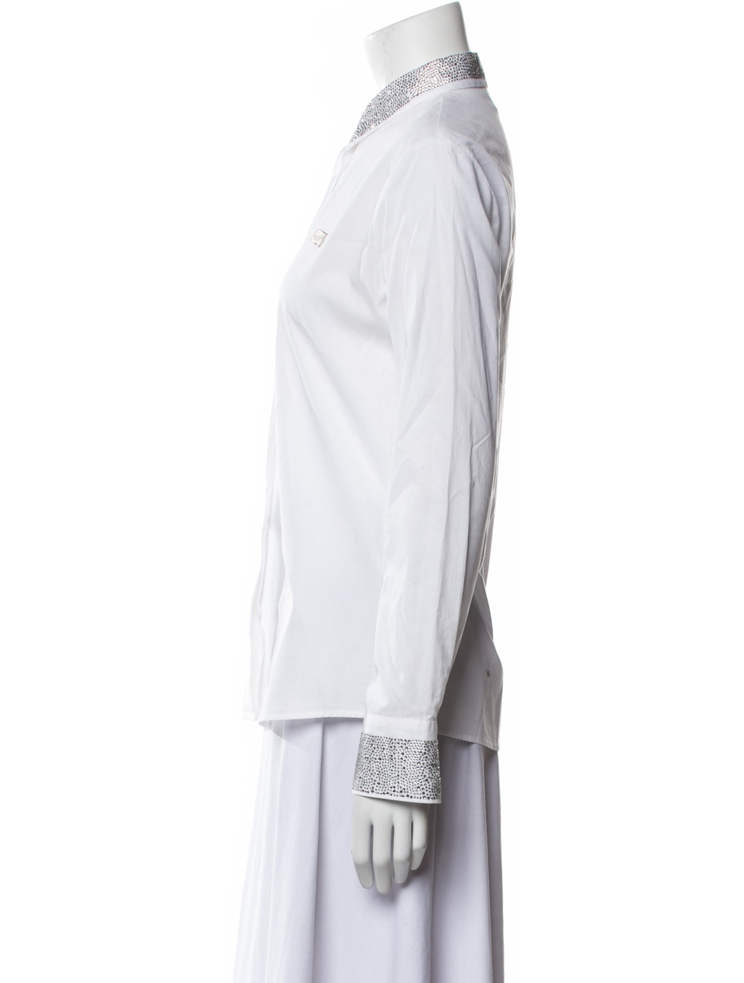 Philipp Plein Long Sleeve Button-Up Top