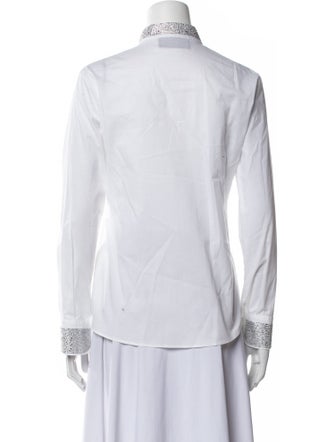Philipp Plein Long Sleeve Button-Up Top