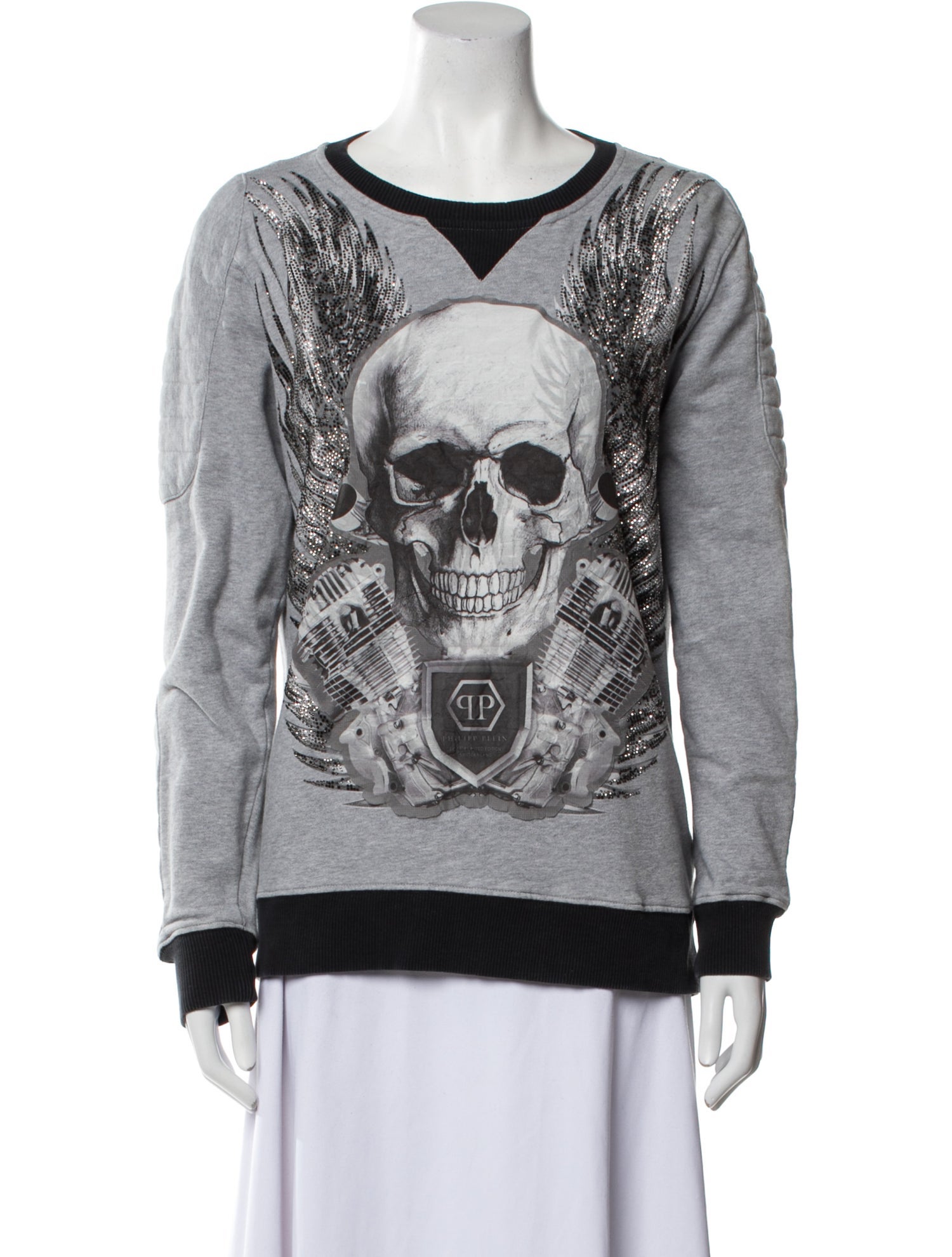 Philipp Plein Graphic Print Crew Neck Sweatshirt