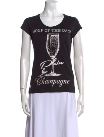 Philipp Plein Graphic Print Scoop Neck T-Shirt