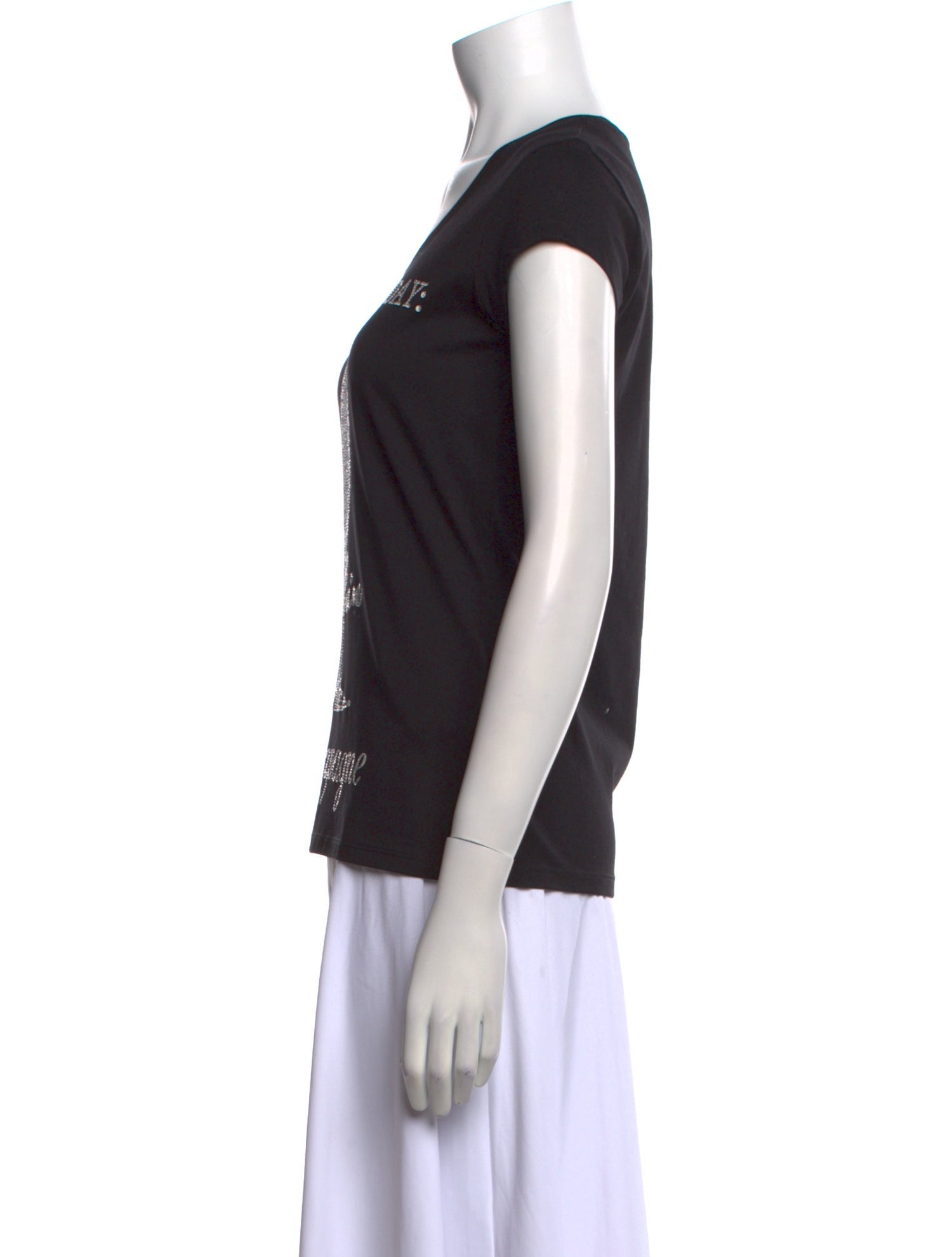 Philipp Plein Graphic Print Scoop Neck T-Shirt