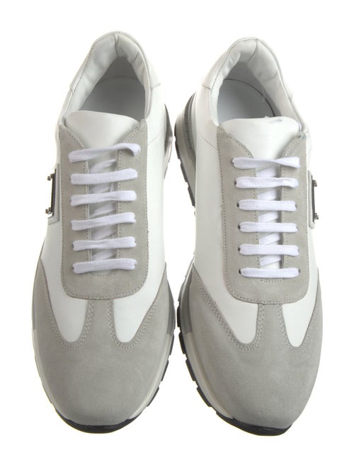 Philipp Plein Leather Colorblock Pattern Sneakers