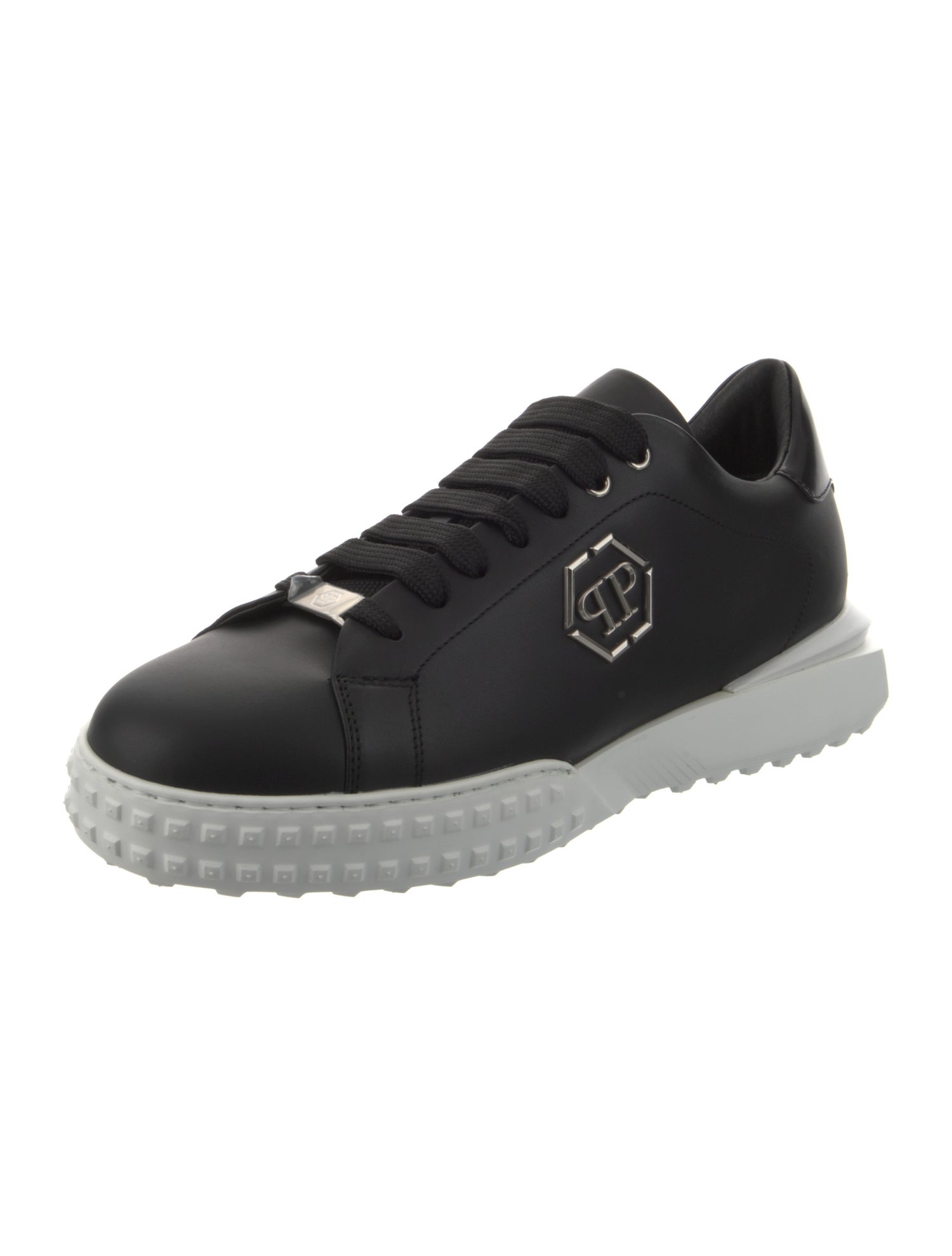 Philipp Plein Leather Graphic Print Sneakers