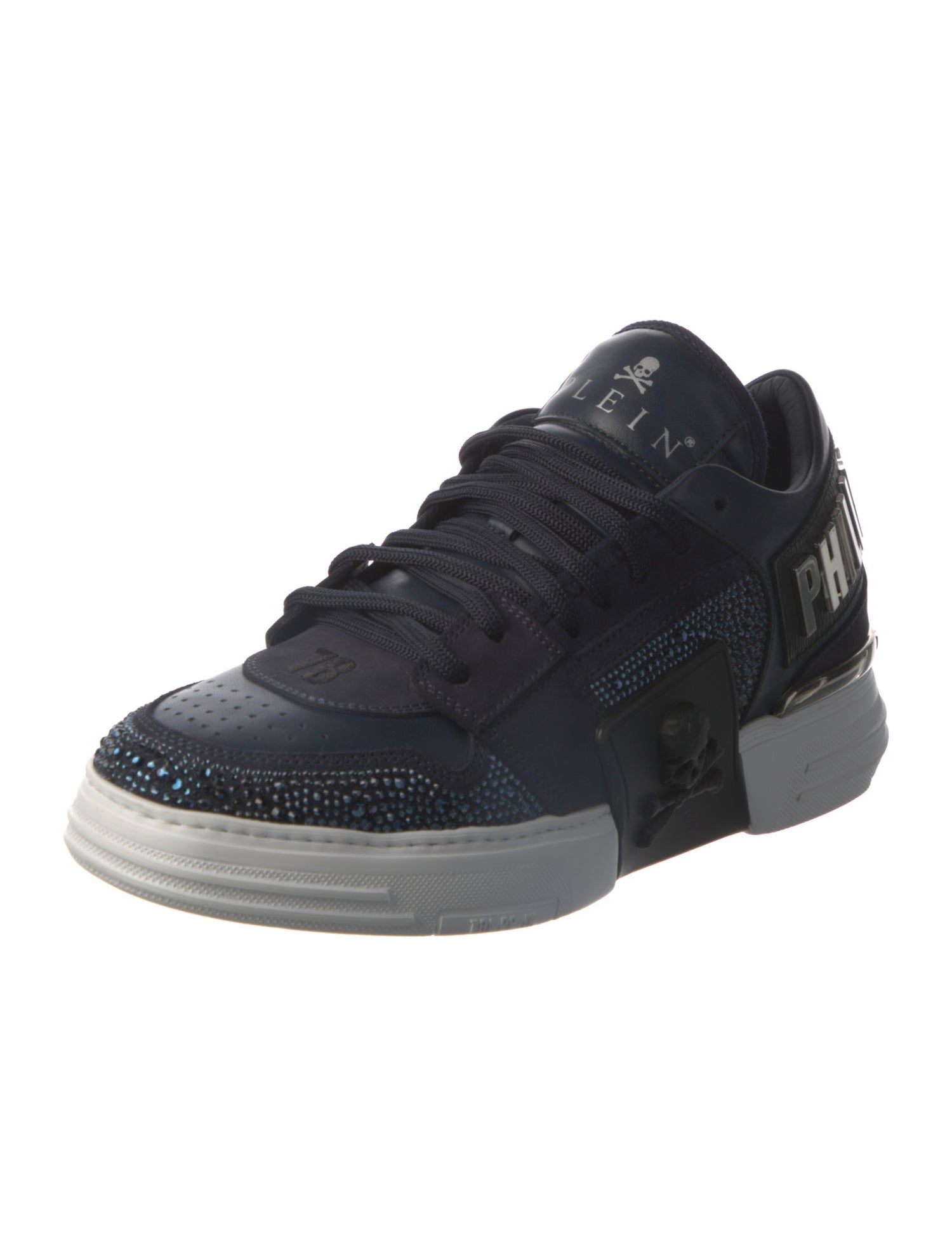 Philipp Plein Leather Printed Sneakers