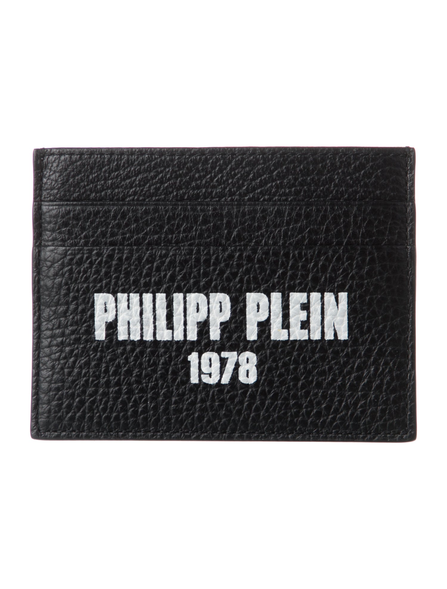 Philipp Plein Leather Graphic Print Card Holder