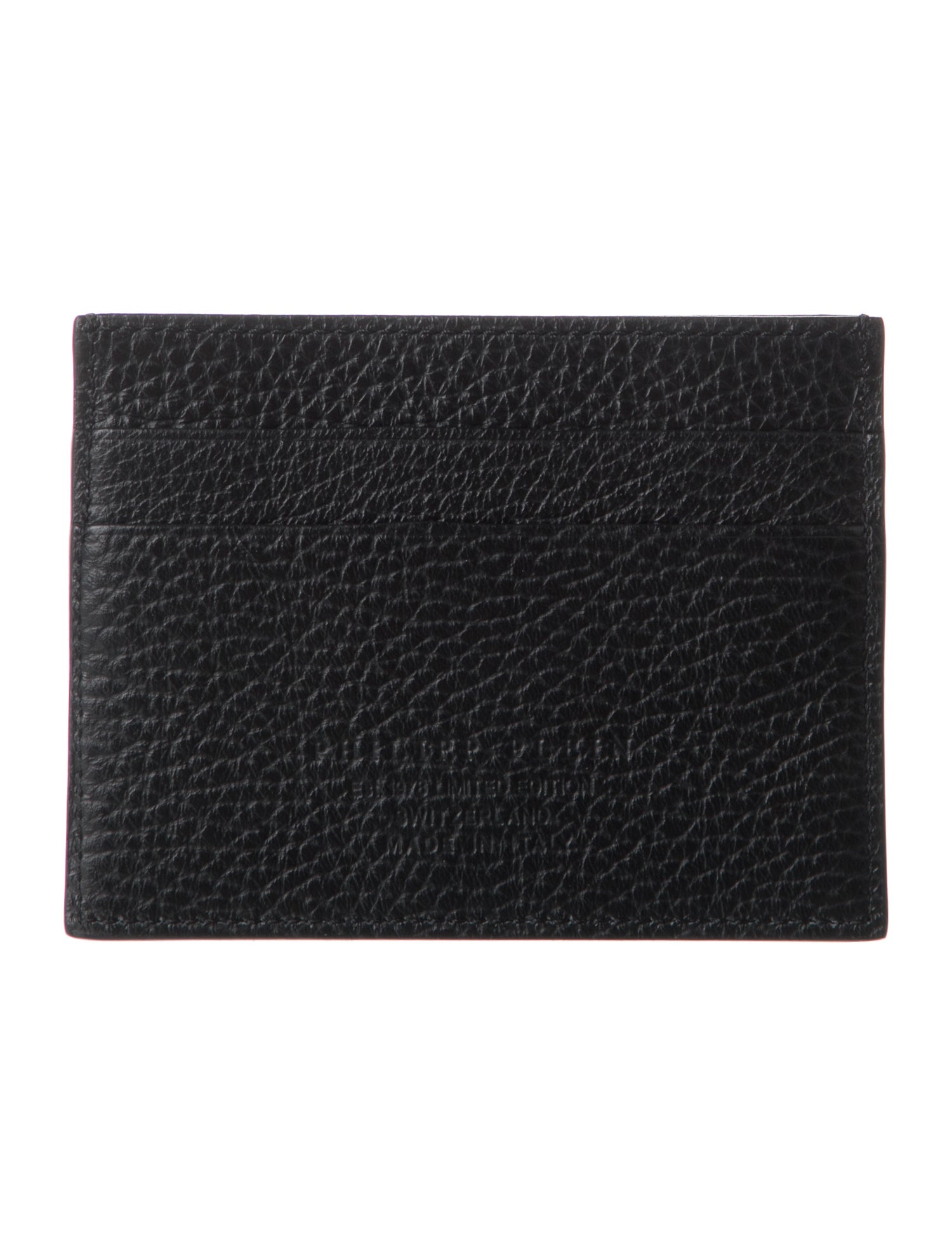 Philipp Plein Leather Graphic Print Card Holder