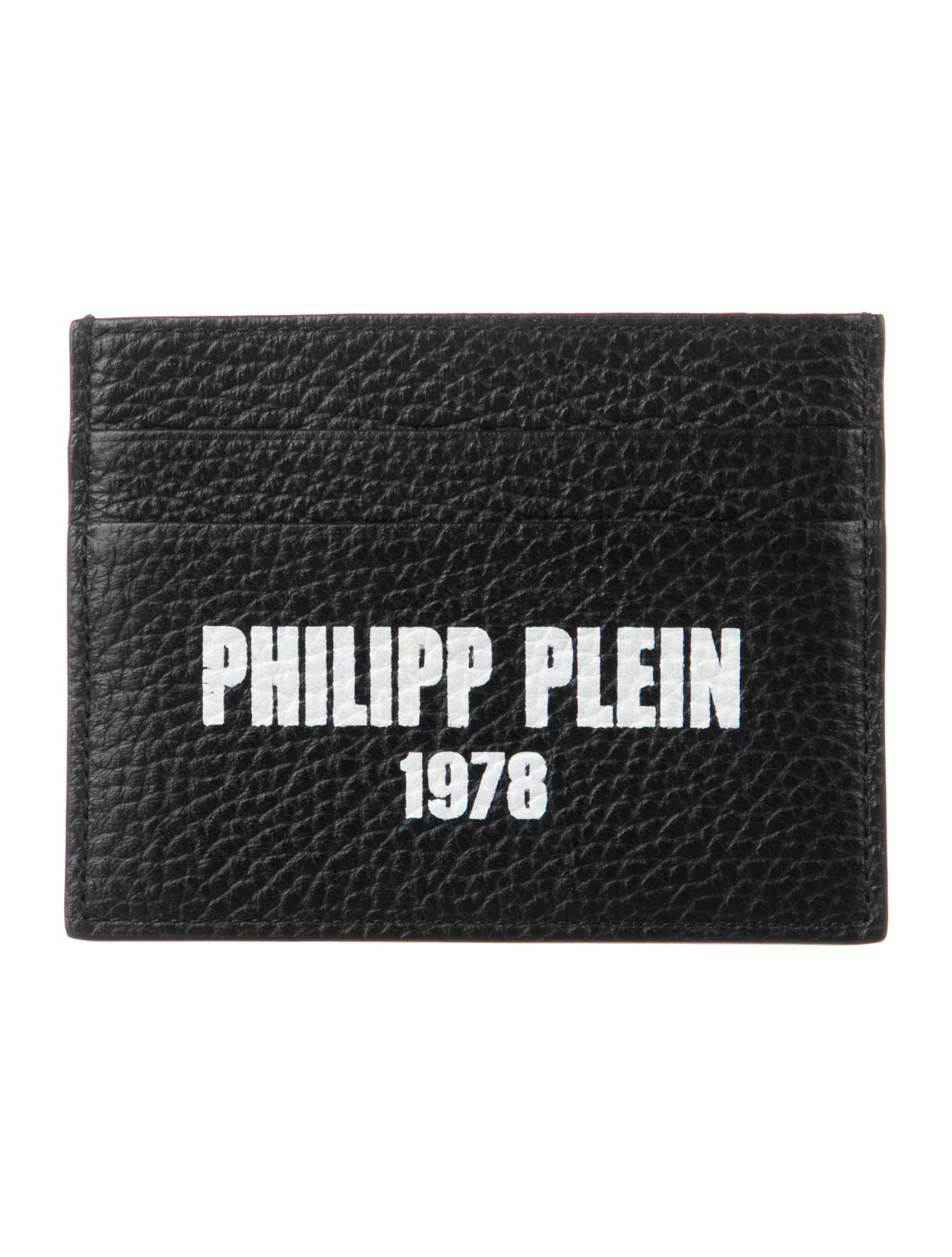 Philipp Plein Leather Graphic Print Card Holder
