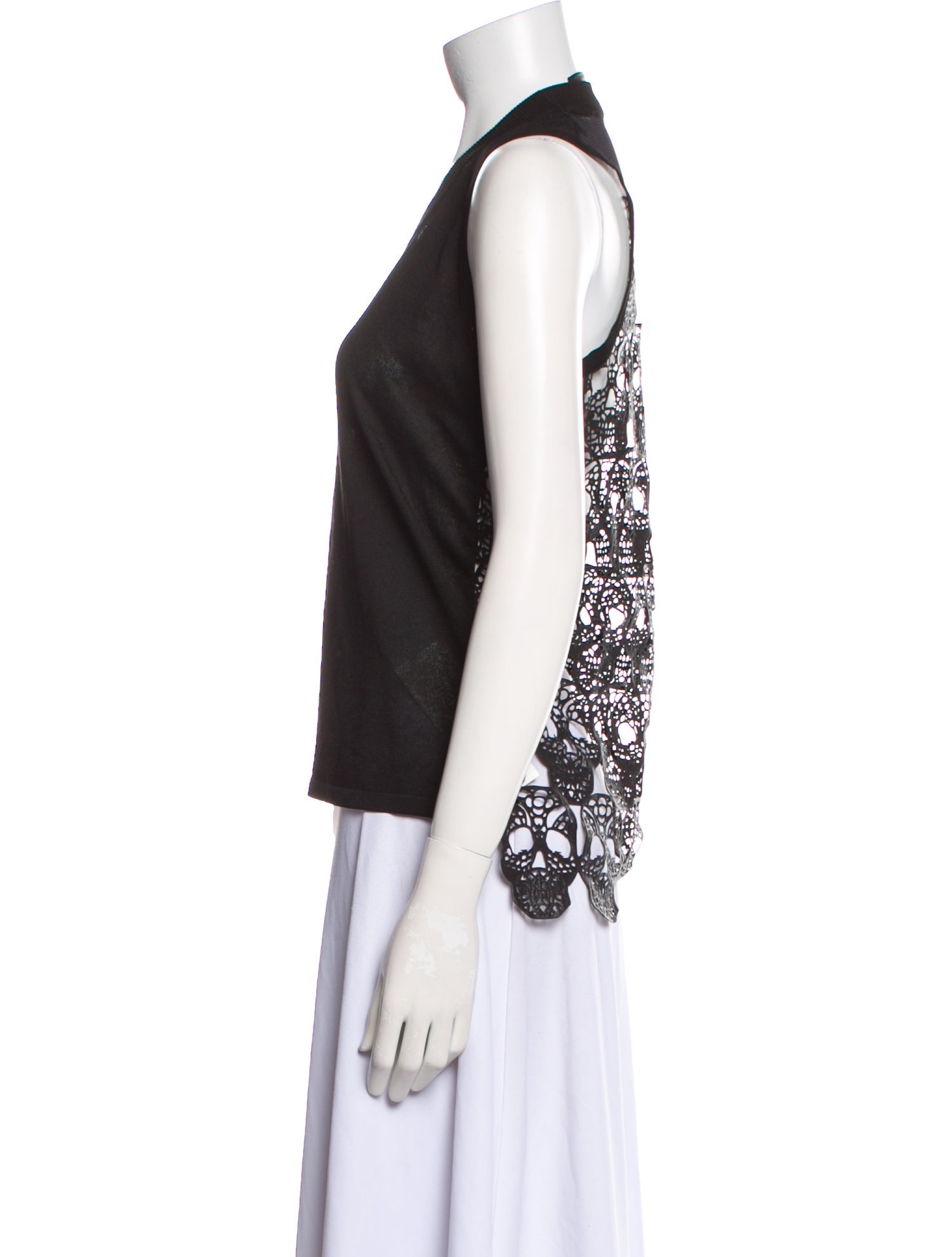 Philipp Plein Scoop Neck Sleeveless Top