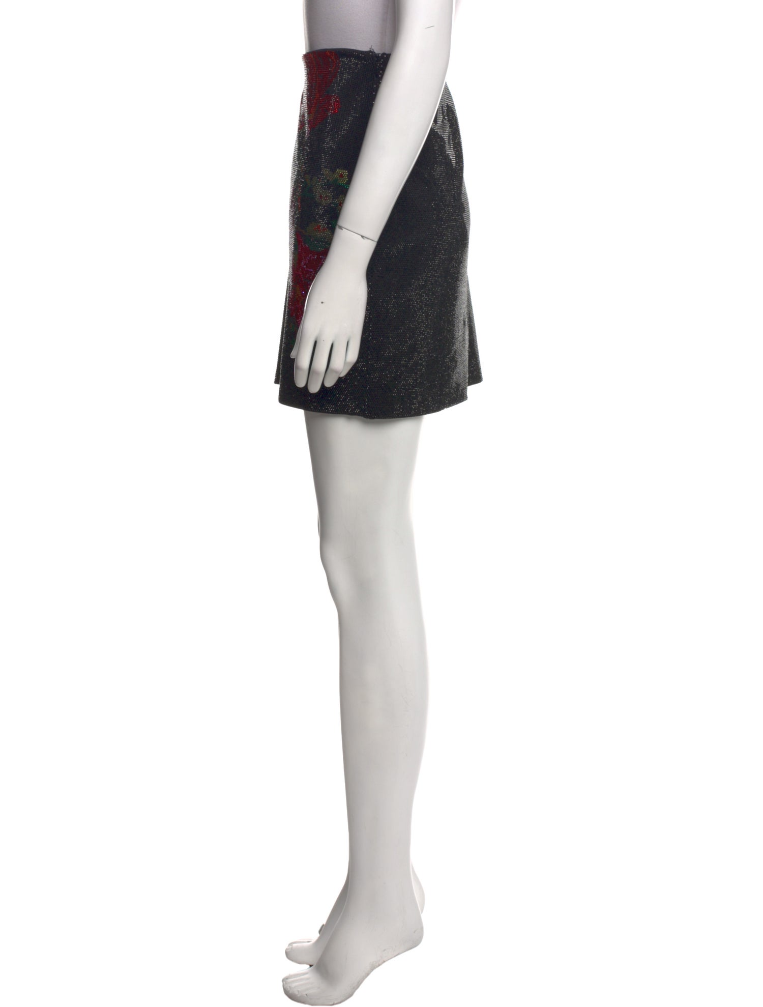 Philipp Plein Floral Print Mini Skirt