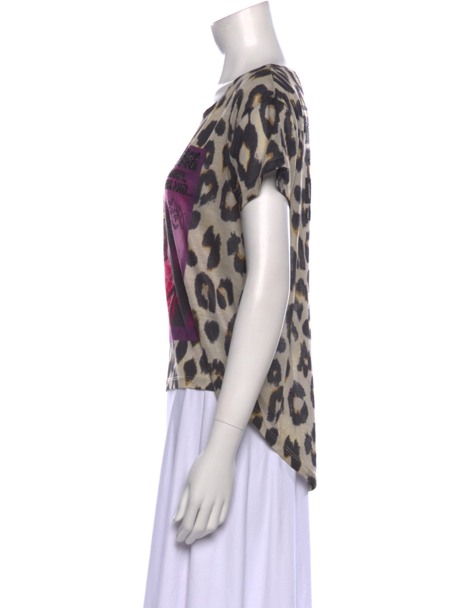 Philipp Plein Printed Scoop Neck T-Shirt