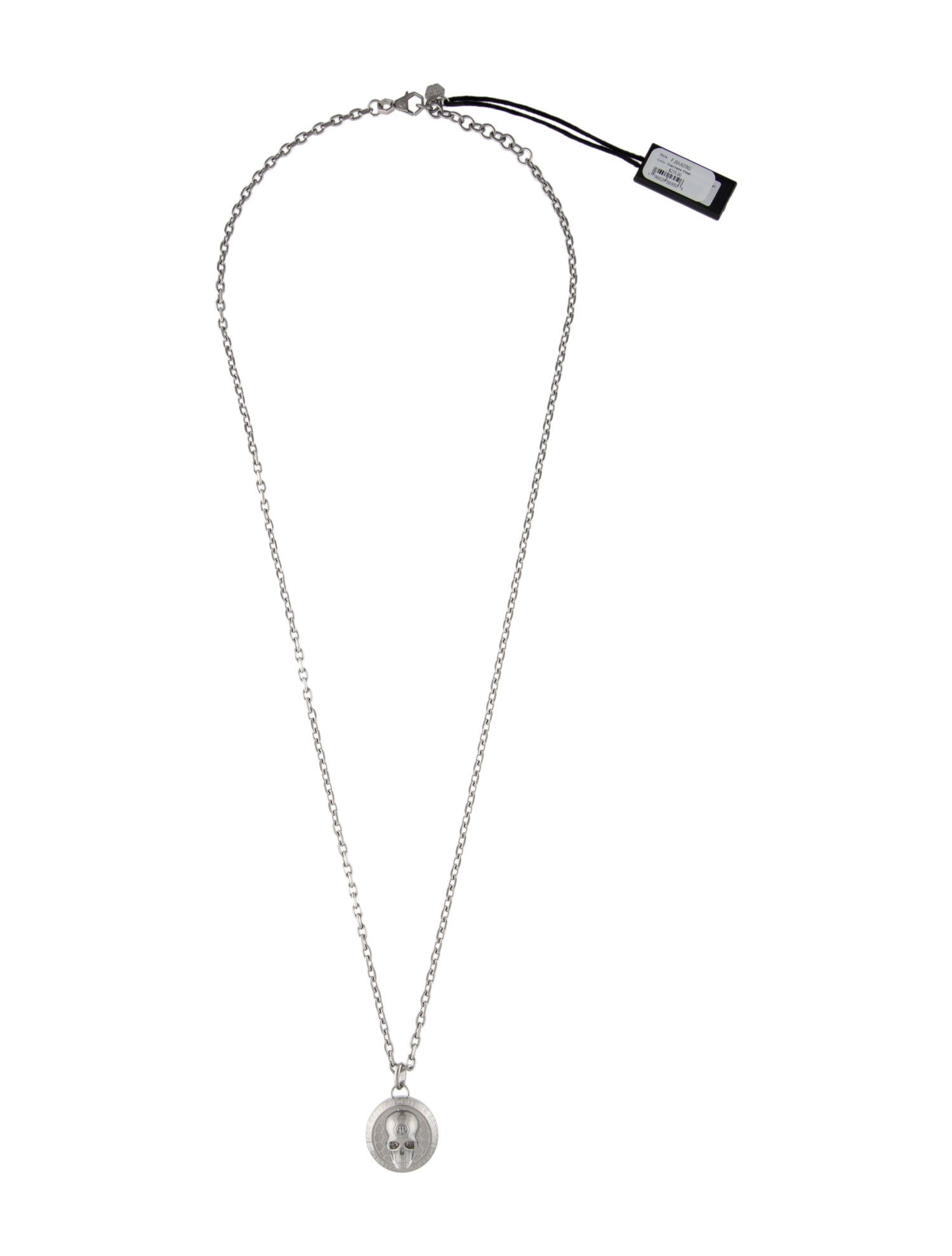 Philipp Plein Crystal 3D $kull Cable Pendant Necklace