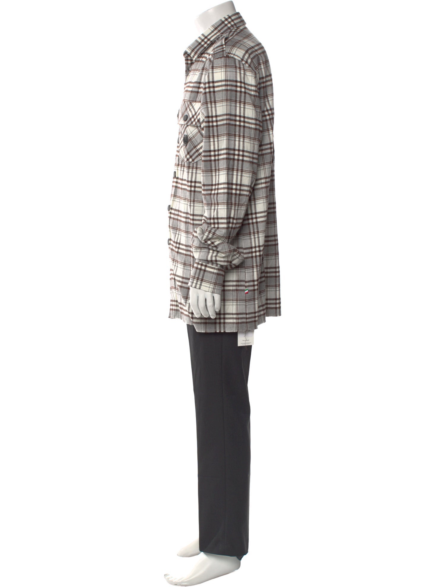 Philipp Plein Plaid Print Long Sleeve Western Shirt