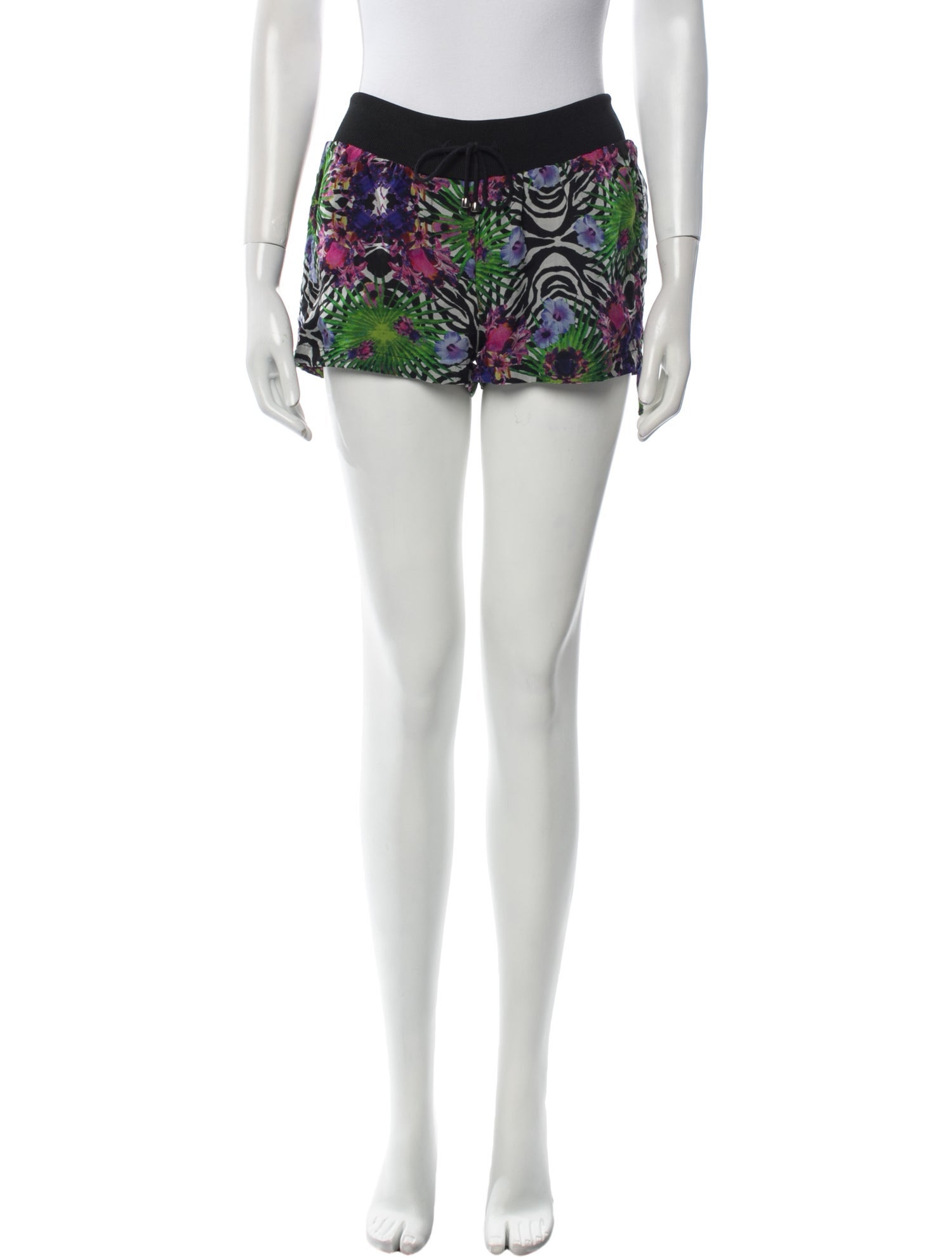 Philipp Plein Silk Mini Shorts