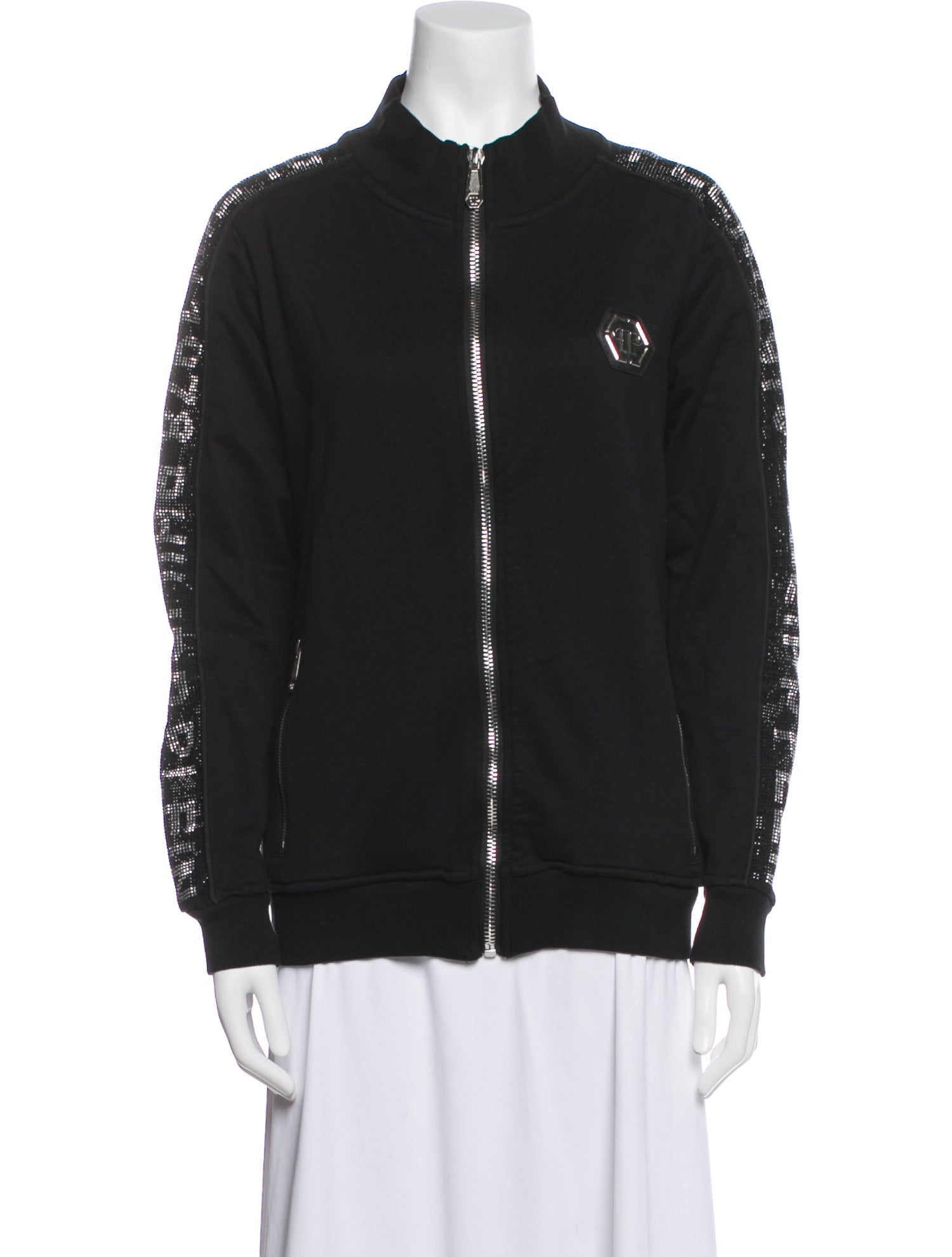 Philipp Plein Mock Neck Long Sleeve Sweatshirt