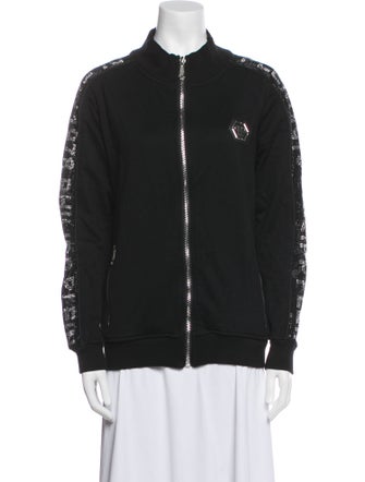Philipp Plein Mock Neck Long Sleeve Sweatshirt