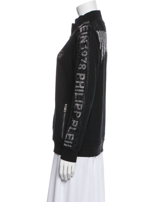 Philipp Plein Mock Neck Long Sleeve Sweatshirt