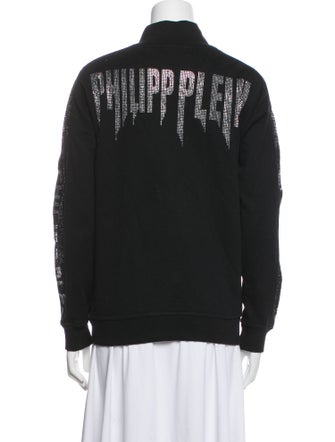 Philipp Plein Mock Neck Long Sleeve Sweatshirt