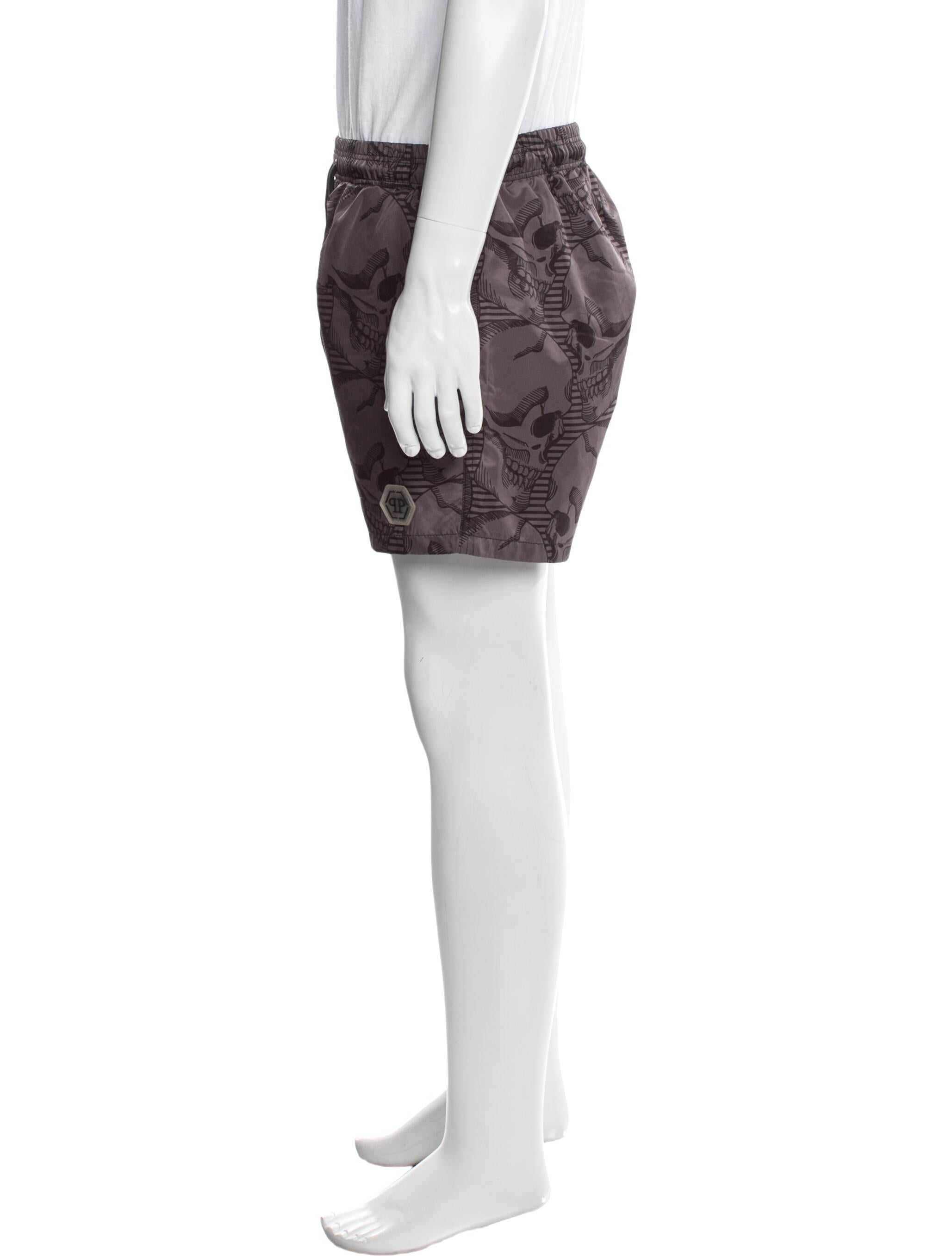 Philipp Plein Printed Swim Trunks w/ Tags