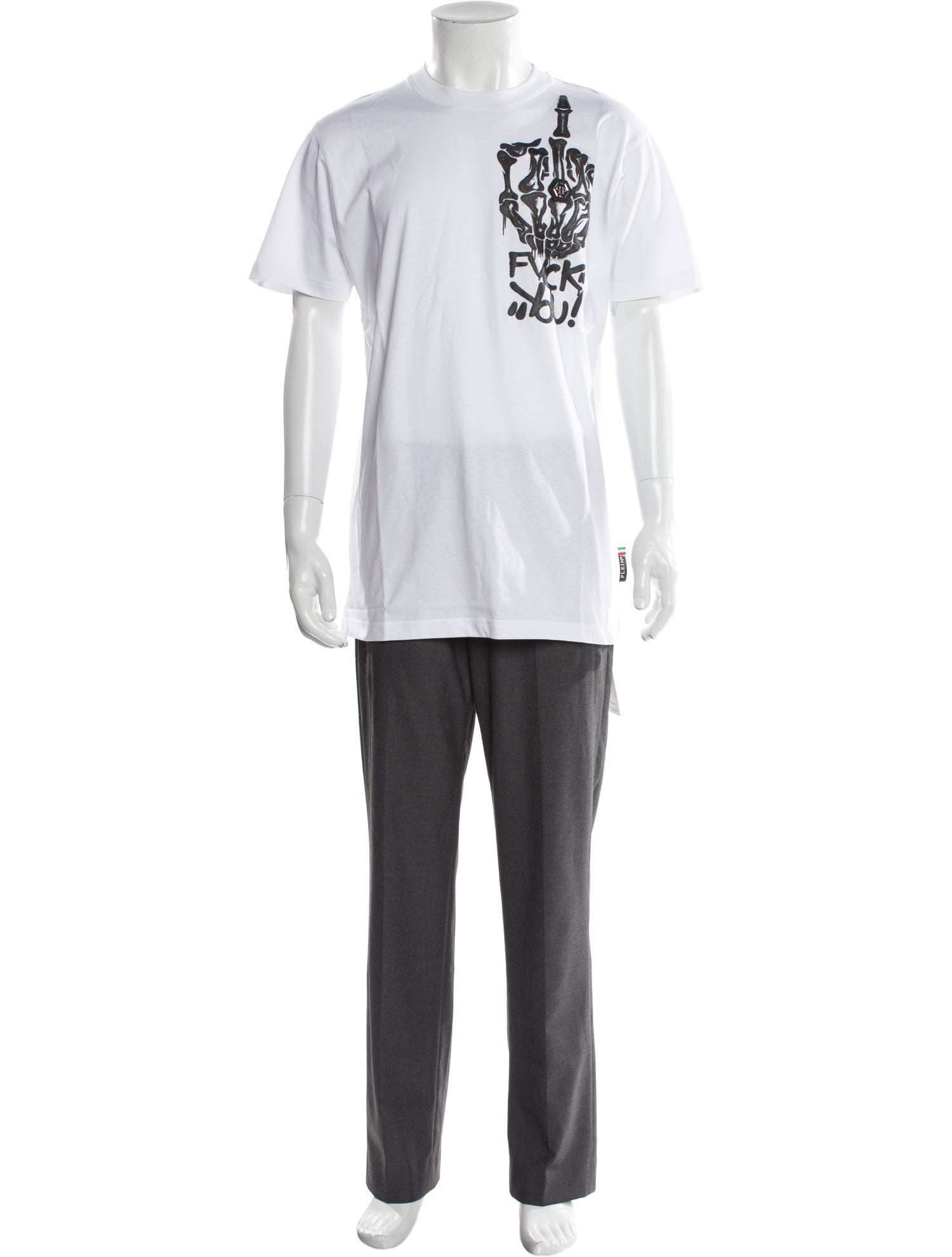 Philipp Plein Graphic Print Crew Neck T-Shirt w/ Tags