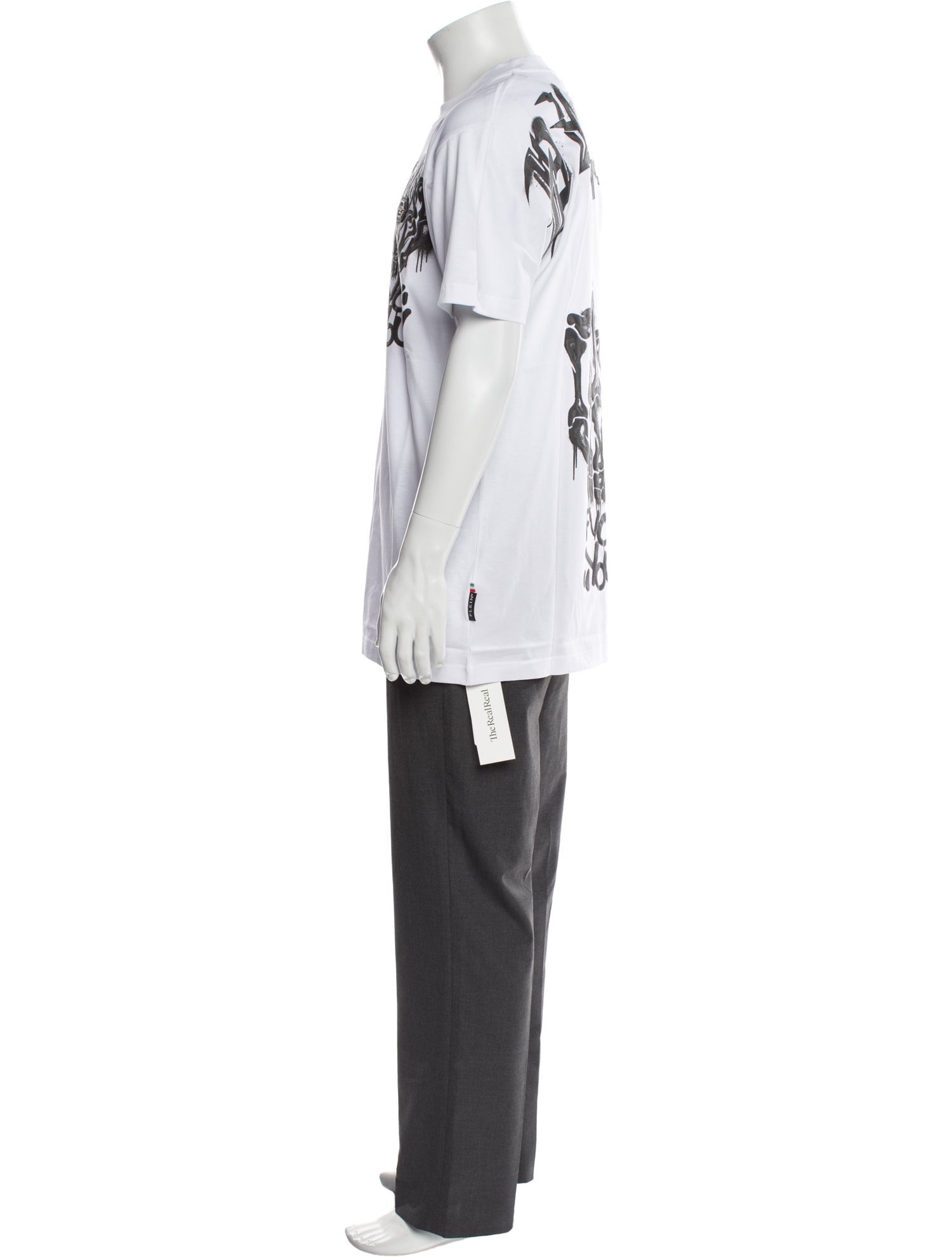 Philipp Plein Graphic Print Crew Neck T-Shirt w/ Tags