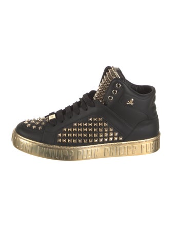 Philipp Plein Leather Printed Sneakers