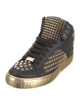 Philipp Plein Leather Printed Sneakers