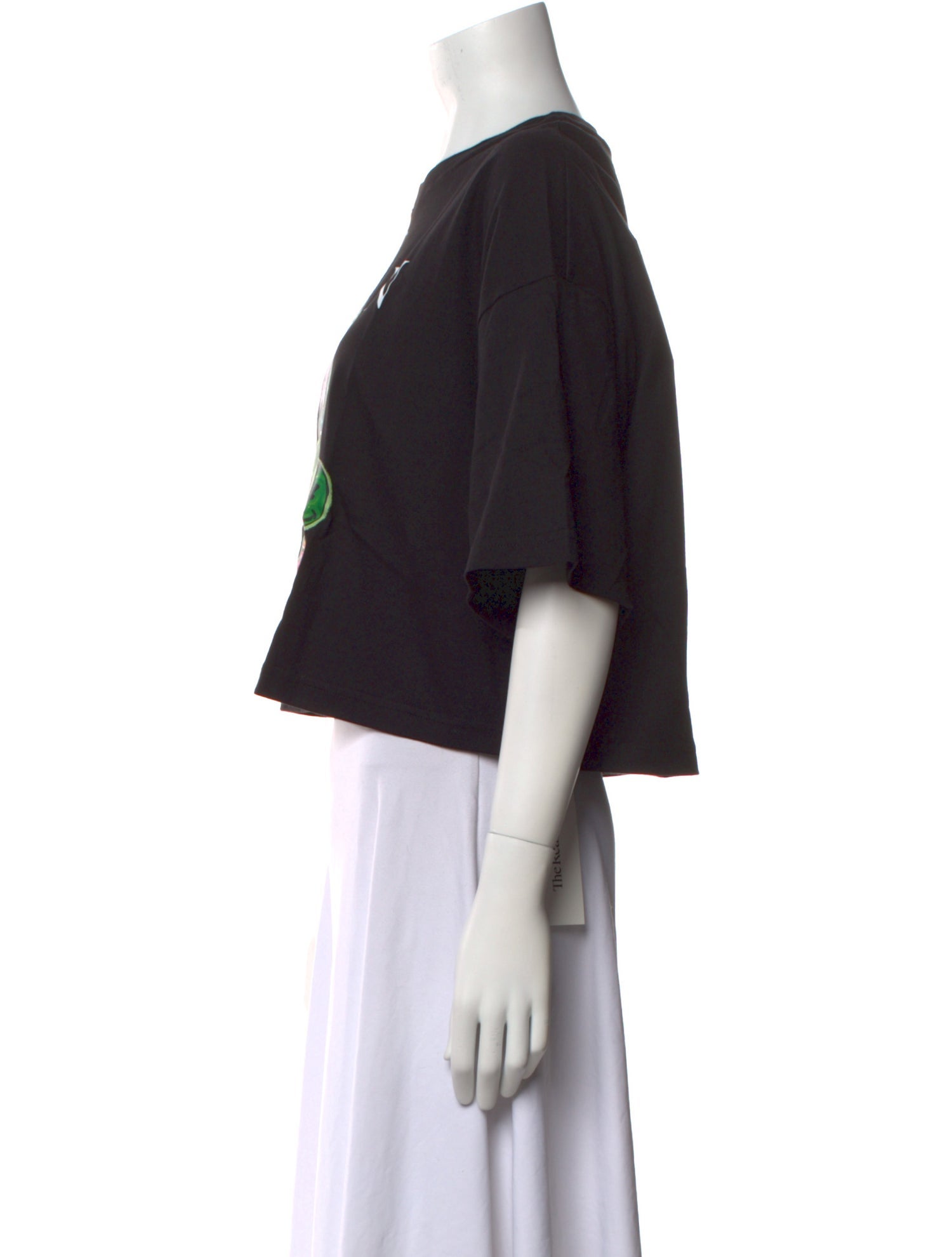 Philipp Plein Graphic Print Crew Neck Crop Top w/ Tags