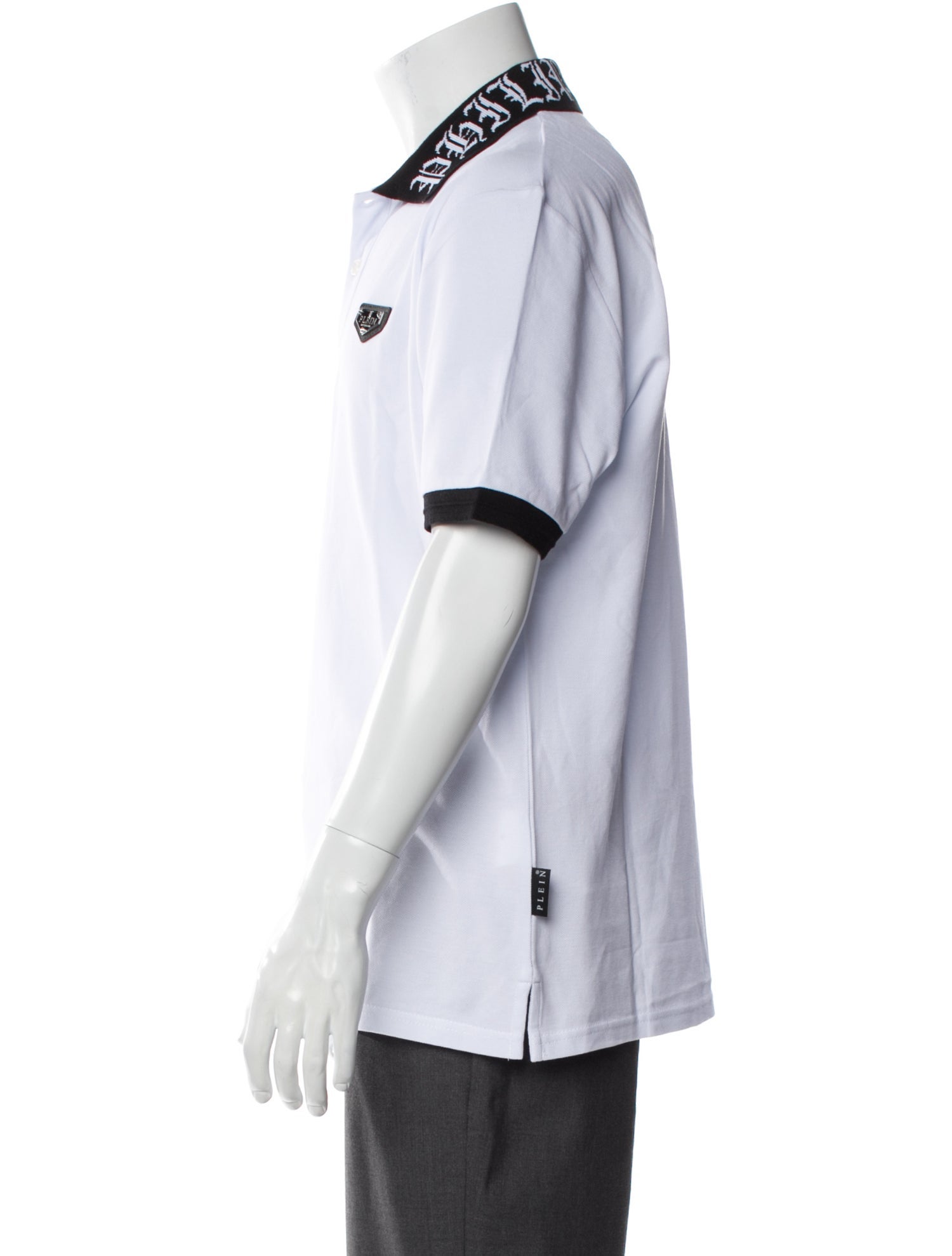 Philipp Plein Graphic Print Collar Polo Shirt w/ Tags