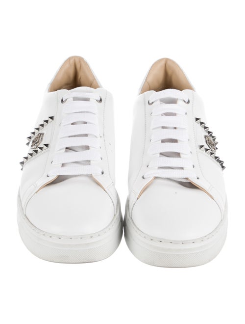 Philipp Plein Leather Studded Accents Sneakers