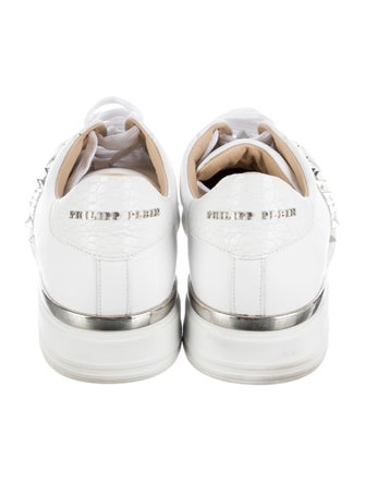 Philipp Plein Leather Studded Accents Sneakers