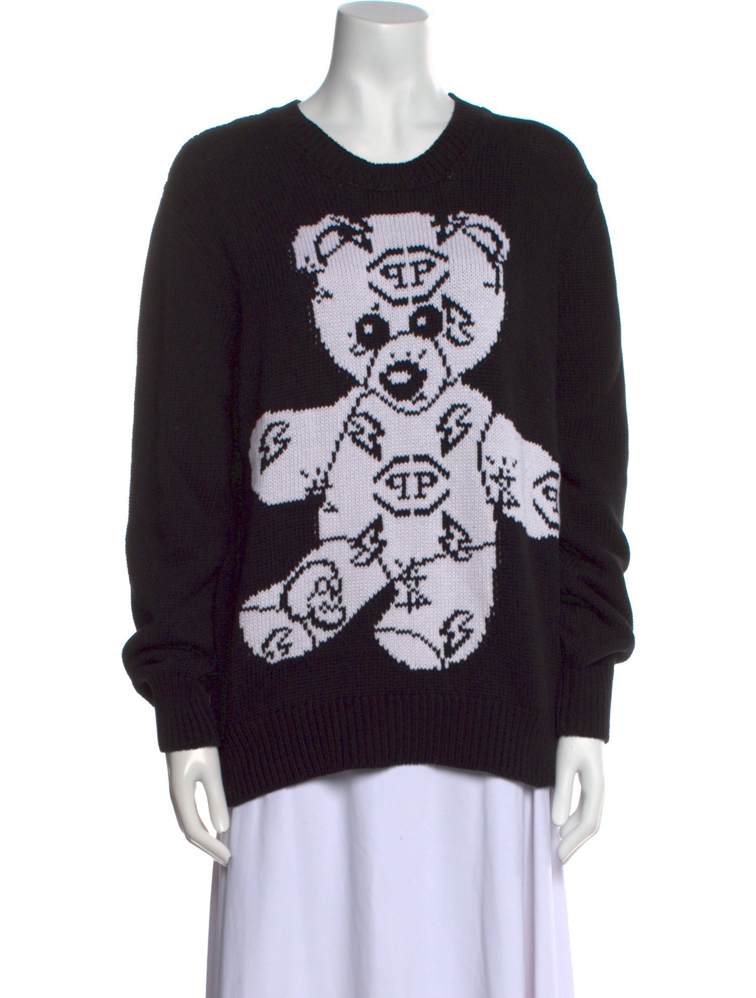 Philipp Plein Printed Crew Neck Sweater w/ Tags