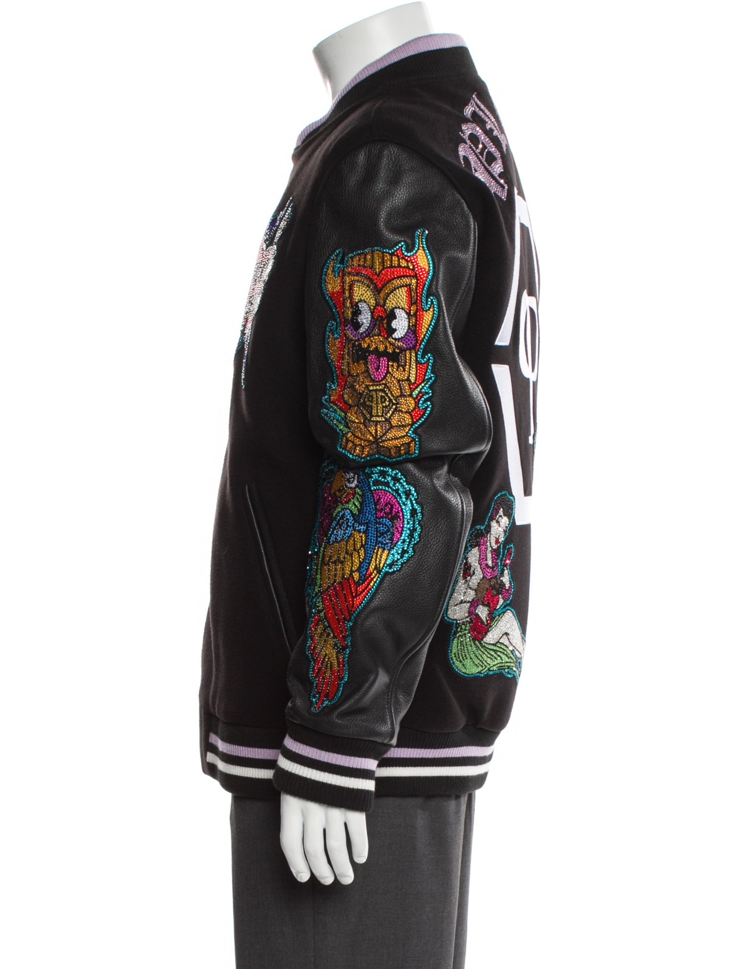 Philipp Plein Striped Varsity Jacket