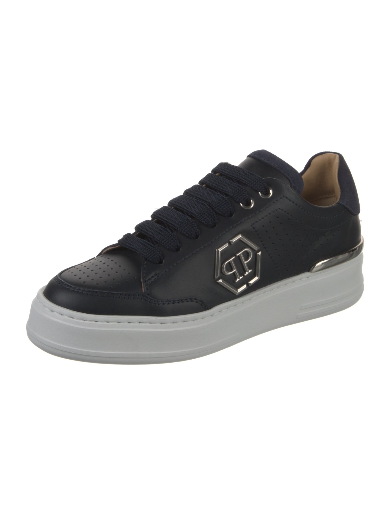 Philipp Plein Leather Graphic Print Sneakers