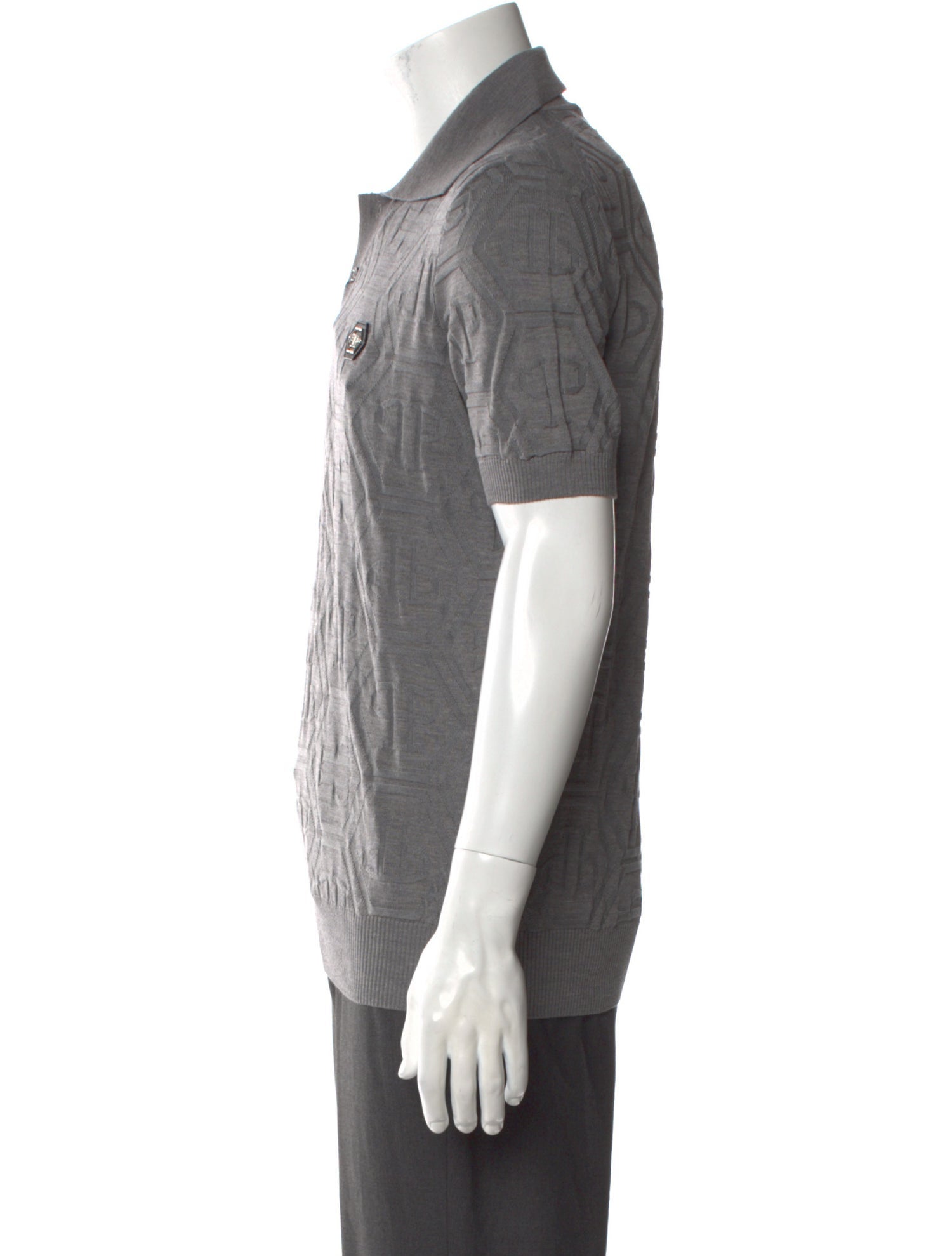 Philipp Plein Silk Collar Polo Shirt w/ Tags