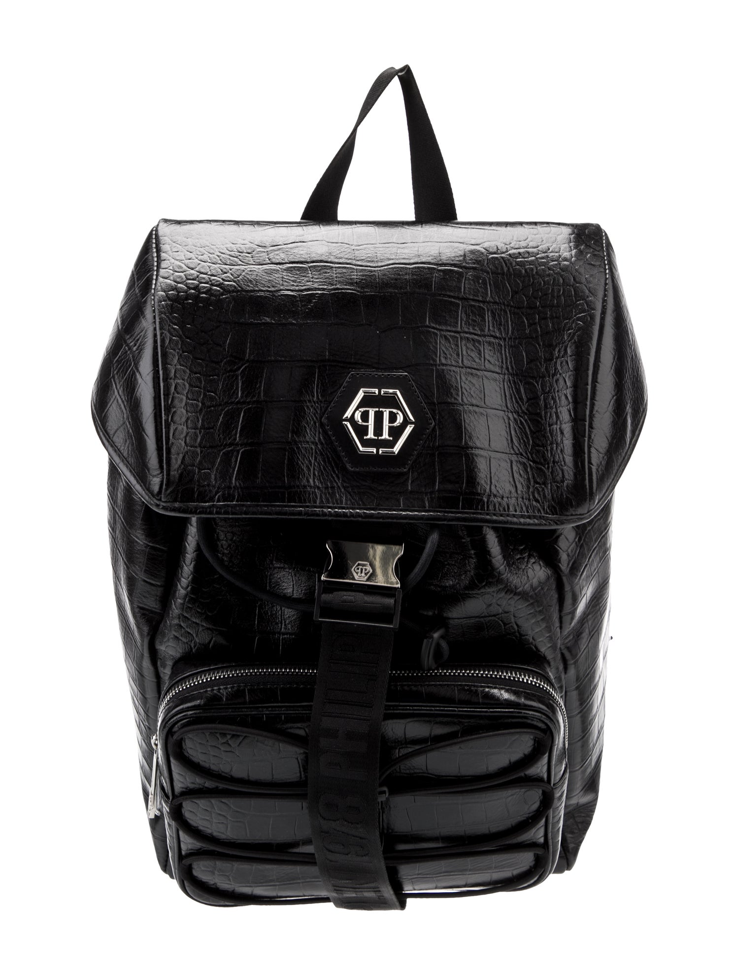 Philipp Plein Embossed Leather Backpack w/ Tags