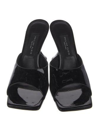Philipp Plein Patent Leather Slides