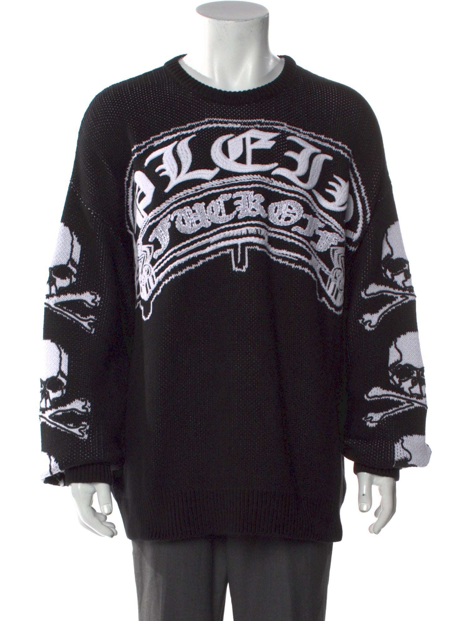Philipp Plein Graphic Print Crew Neck Pullover w/ Tags