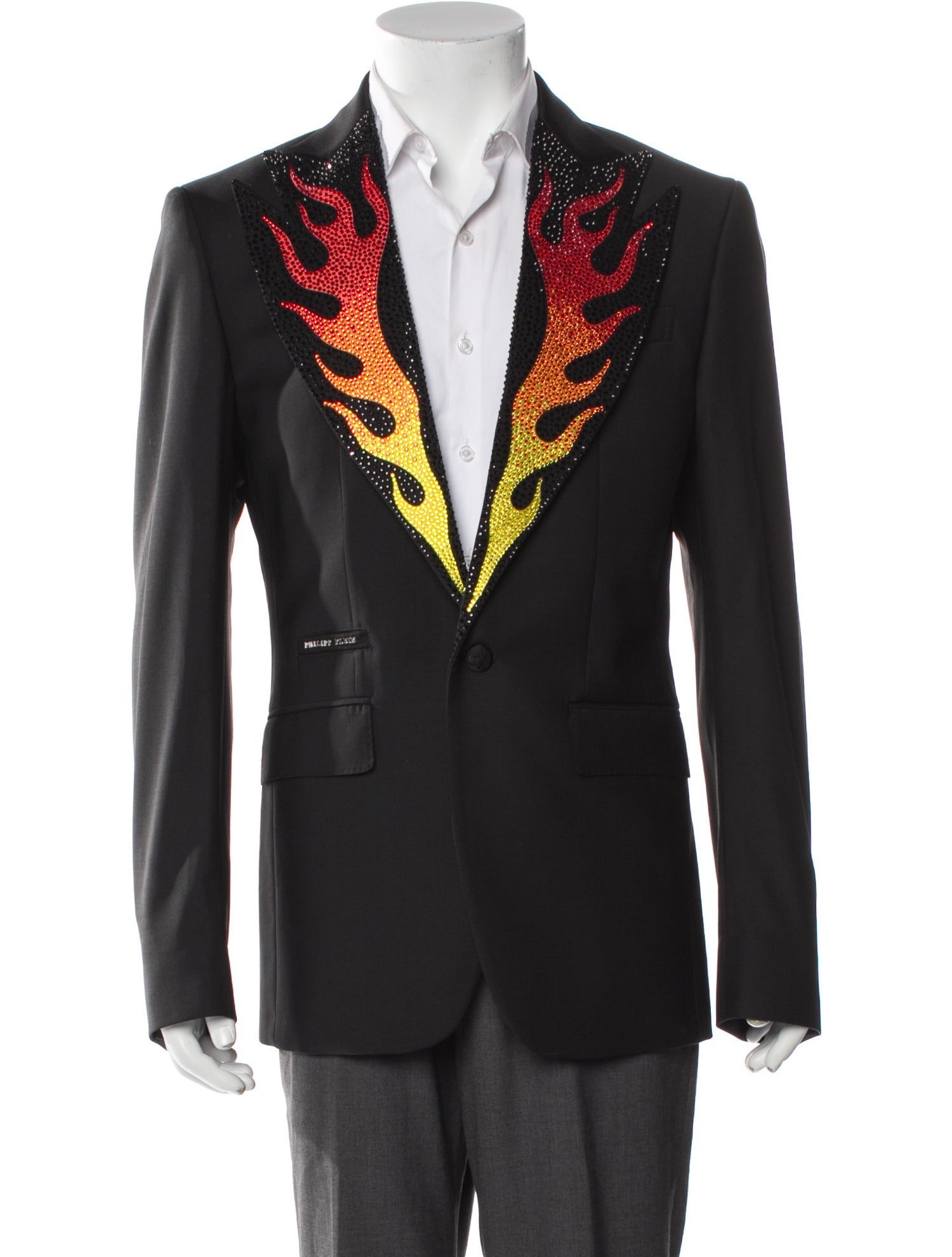 Philipp Plein Graphic Print Moto Jacket w/ Tags