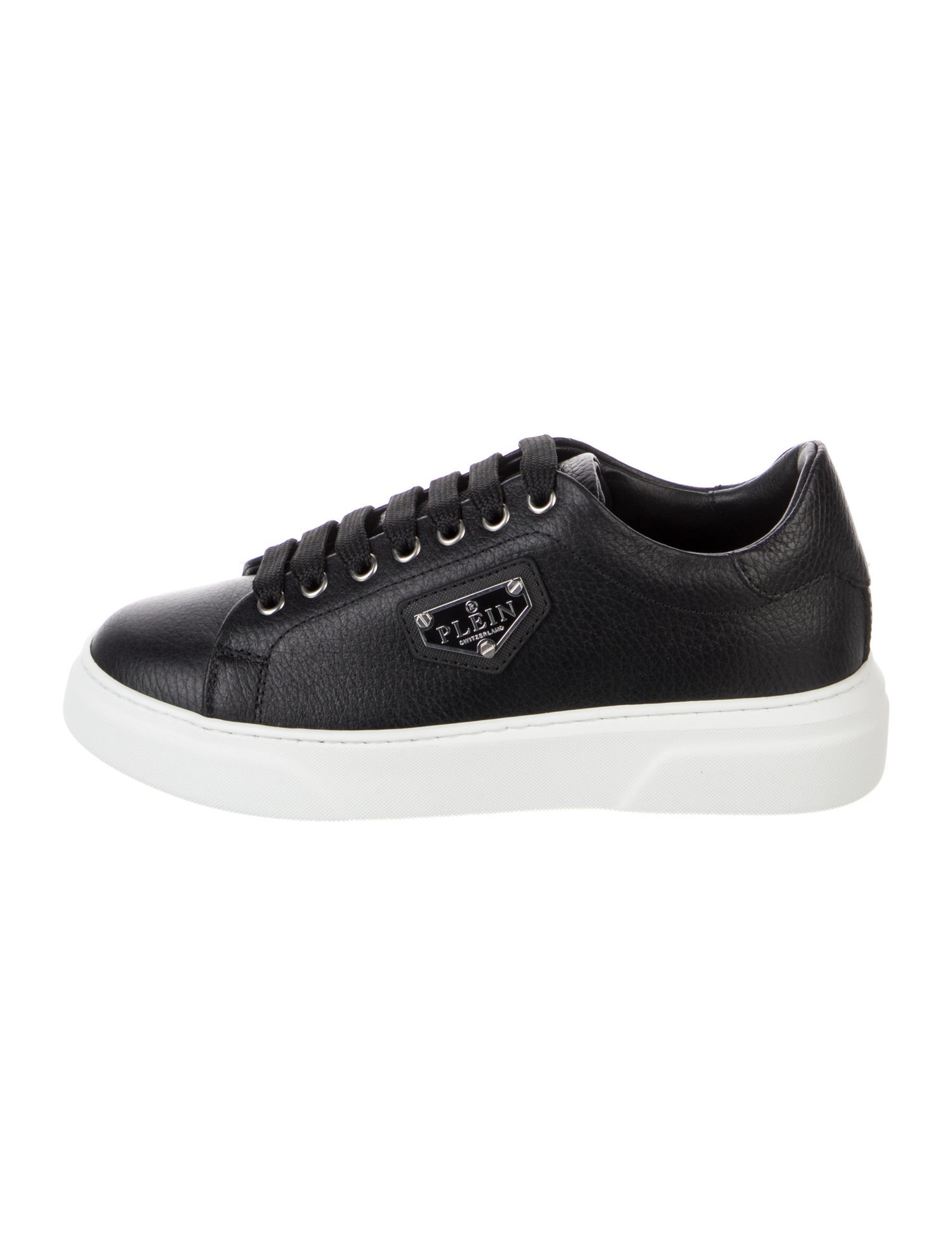 Philipp Plein Leather Crystal Embellishments Sneakers