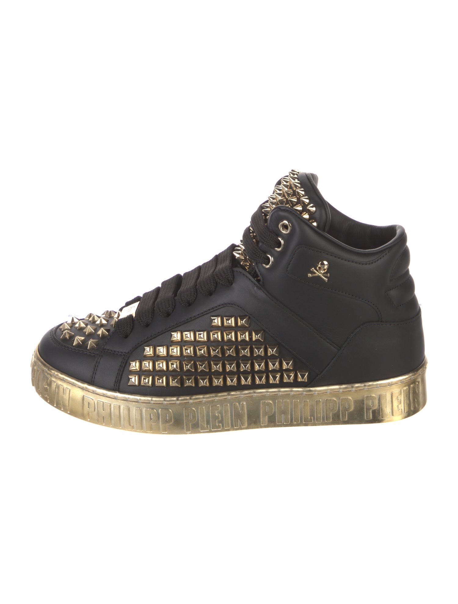 Philipp Plein Leather Printed Sneakers